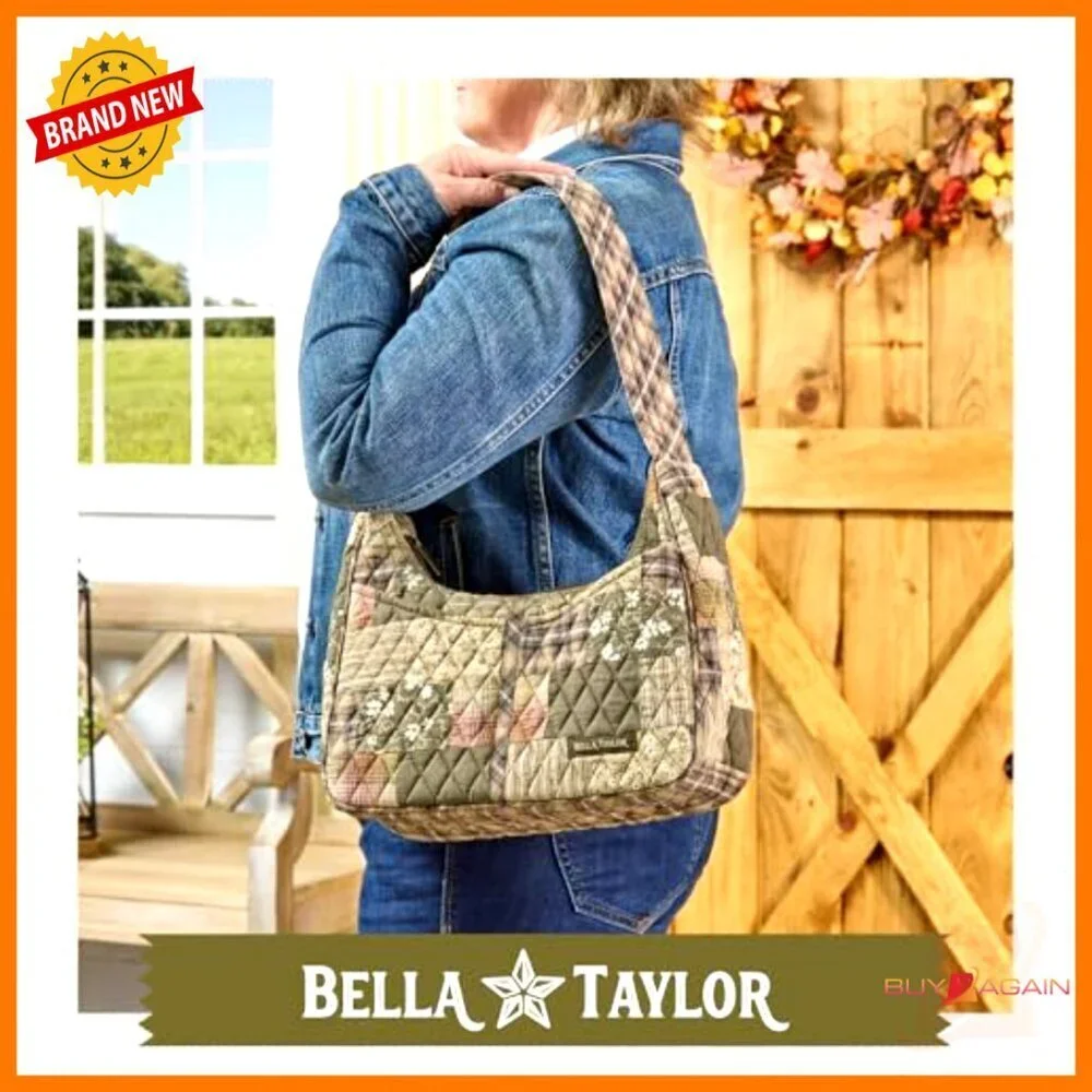 Lightweight Quilted Hobo Shoulder Bag with Multiple Pockets